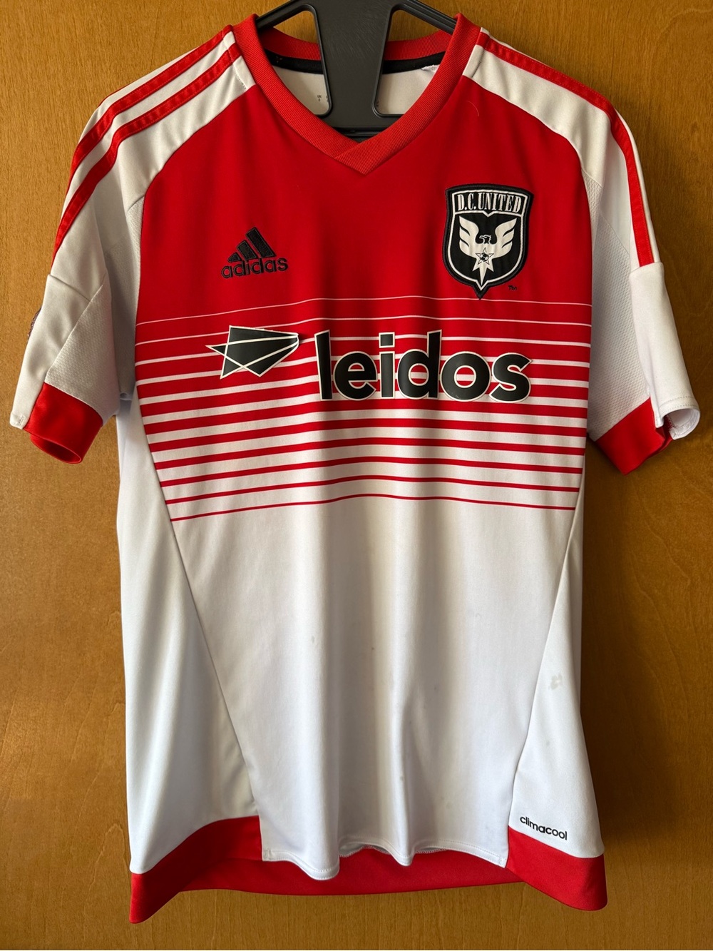 adidas DC United Red White Soccer Jersey